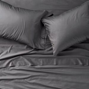Full 600 Thread Count Sateen Sheet Set Dark Gray - Casaluna